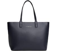 Tommy Hilfiger Cabas Sac Femme Logotape avec Fermeture Éclair, Bleu (Space Blue Corp), Taille Unique