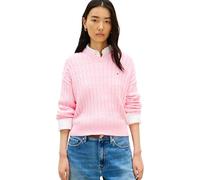 Tommy Hilfiger Câble Co Mid GG RLX Ls V-NK SWT WW0WW48433, Rose, S