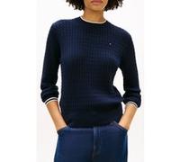 Tommy Hilfiger Cable Knit Cardigan Dark N Navy Tipping Taille: S | Pulls en Maille Outlet | Femme | Bleu