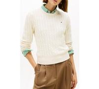 Tommy Hilfiger Cable Knit Crew Neck Jumper Calico Taille: XL | Pulls en Maille Outlet | Femme