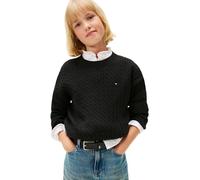 Tommy Hilfiger Cable Sweater Kg0kg08848 Pull-Over, Black (Black), 16 Ans Fille