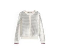 Tommy Hilfiger Cardigan Femme Jersey Stitch Cardigan Élégant, Multicolore (Ivory Silk/Dark Night Navy STP GS), XS