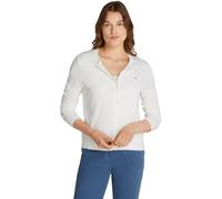 Tommy Hilfiger Cardigan Femme Jersey Stitch Cardigan Élégant, Blanc (Ecru), L