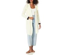 Tommy Hilfiger Cardigan Kimono à Capuche pour Femme, Ivoire/Sky Captain, Large (US 12-14)