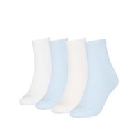 Tommy Hilfiger Casual Short Sock Chaussettes Courtes, Bleu Clair, 39-42 (Lot de 4) Femmes