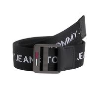 Tommy Hilfiger - Ceinture Casual en Polyester avec Logo - Homme - Accessoires - Noir - Taille: 100 CM