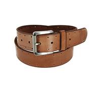 Tommy Hilfiger Ceinture de bride en cuir avec perforations pour homme - Beige - Medium