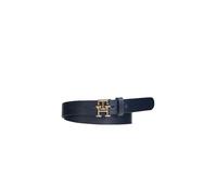 Tommy Hilfiger Ceinture Femme TH Logo 2.5 Cuir Bleu (Space Blue) Taille 100