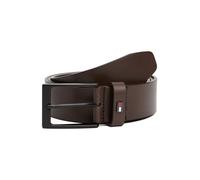 TOMMY HILFIGER Ceinture 'Enamel Flag Rectangular Buckle' brun foncé, Taille 115