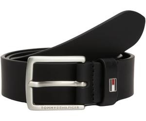 Tommy Hilfiger Ceinture Enfants Unisexe Kids Leather Belt en Cuir, Noir (Black), S-M
