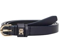 Tommy Hilfiger Ceinture Femme Essential Effortless 1,5 cm Cuir, Bleu (Space Blue), 75 cm