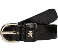 Tommy Hilfiger Ceinture Femme Essential Effortless 2,5 cm à Motif Crocodile, Noir (Black), 70 cm