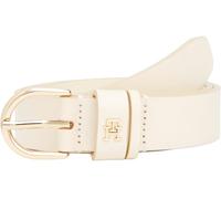 Tommy Hilfiger Ceinture Femme Essential Effortless 2,5 cm Cuir, Ivoire (Ivory Petal), 75 cm