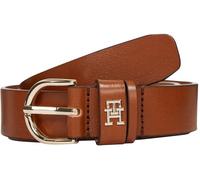 Tommy Hilfiger Ceinture Femme Essential Effortless 2,5 cm Cuir, Marron (Cognac), 75 cm
