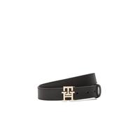 Tommy Hilfiger Ceinture Femme Logo 2,5 cm en Cuir, Noir (Black), 80 cm