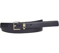 Tommy Hilfiger Ceinture Femme Th Square High Waist 2.0 en Cuir, Bleu (Space Blue), 85 cm