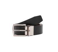 TOMMY HILFIGER Ceinture 'Flag Rectangular Buckle Reversible' brun foncé / noir, Taille 105
