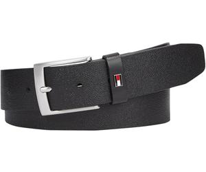 Tommy Hilfiger Ceinture Homme Adan 3.5 Seasonal Texture Cuir, Noir (Black), 90 cm