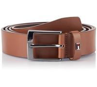 Tommy Hilfiger Ceinture Homme Adan New Leather avec Drapeau en Cuir, Marron (Tan), 80 cm
