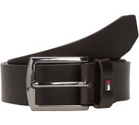 Tommy Hilfiger Ceinture Homme Denton avec Drapeau en Cuir, Marron (Testi Di Moro), 80 cm