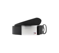 Tommy Hilfiger Ceinture Homme TH Plaque Belt 3.5 Adj Ceinture Cuir, Noir (Black), 110