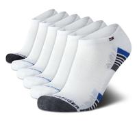 Tommy Hilfiger Chaussettes de sport pour homme - Chaussettes basses rembourrées (lot de 6), Blanc/multicolore, 7-12