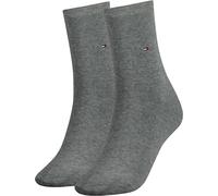 TOMMY HILFIGER Chaussettes femme, pack de 2 - Classic, bas, uni Gris clair 35-38
