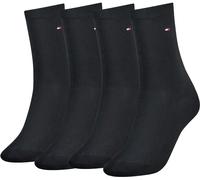 TOMMY HILFIGER Chaussettes femme, pack de 4 - Classic, bas, uni bleu foncé 35-38