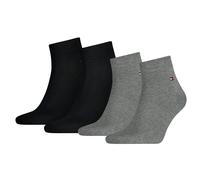 TOMMY HILFIGER Chaussettes gris chiné / rouge / noir, Taille 47-49