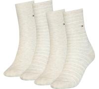 TOMMY HILFIGER Chaussettes pour femmes, paquet de 6 - Styles à motifs pour femmes Beige melange 39-42