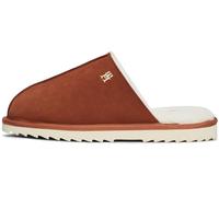 Tommy Hilfiger Chaussons Femme Elevated Comfort Home Slipper en Cuir, Marron (Cognac Brown), 35/36