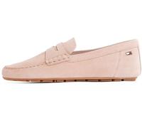 Tommy Hilfiger Chaussures de Conduite Femme Flag Soft Suede Loafer Élégantes, Marron (Claystone), 39