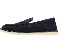 Tommy Hilfiger Chaussures de Conduite Homme Stitchdown Loafer en Cuir Velours, Bleu (Desert Sky), 44