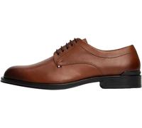 Tommy Hilfiger Chaussures Derby Homme Corporate en Cuir, Marron (Winter Cognac), 45