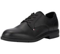 Tommy Hilfiger Chaussures Derby Homme Flexible Leather en Cuir Grain Fin, Noir (Black), 40