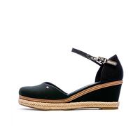 Tommy Hilfiger Chaussures Femme Semelles Compensées Espadrilles Talon Compensé, Noir (Black), 38 EU