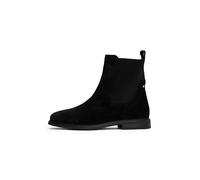 Tommy Hilfiger Bottines Chelsea Femme Flag en Daim, Noir (Black), 38