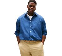 Tommy Hilfiger Chemise BT - Flex Popeline Solid RF Shirt MW0MW43026 L/S Chemise, Bleu, 5XL_Plus, Bleu (mer Égée), 5XL Grande Taille