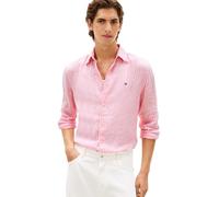Tommy Hilfiger Chemise en Lin à Rayures Bengal RF MW0MW42400 pour Homme, Rose, Taille M