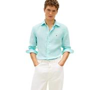 Tommy Hilfiger Chemise en Lin à Rayures Bengale RF MW0MW42400 pour Homme, Bleu, M