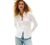 Tommy Hilfiger Chemise Femme 1985 Slim avec Col Pointu, Blanc (Ecru), M