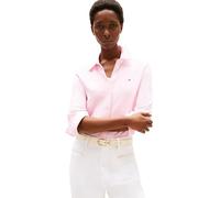 Tommy Hilfiger Chemise Femme 1985 Slim avec Col Pointu, Multicolore (Ithaca Stp/ Classic Pink), L