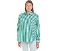 Tommy Hilfiger Chemise Femme Manches Longues, Vert (Bold Stp/ Olympic Green), 44
