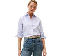 TOMMY HILFIGER Chemise Femme Oxford Relaxed Fit, Bleu (Classic Ithaca STP/Mid Blue), 46