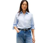 Tommy Hilfiger Chemise Femme Poplin Regular avec Col Pointu, Bleu (Breezy Blue), 46