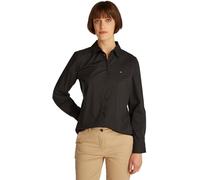 Tommy Hilfiger Chemise Femme Poplin Regular Fit, Noir (Black), 36