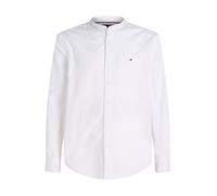 Tommy Hilfiger Chemise Homme Flex Poplin Solid Mao Regular Fit, Blanc (White), M