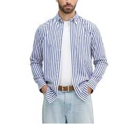 Tommy Hilfiger Chemise Homme Flex Poplin Bold Stripe avec Poche sur la Poitrine, Multicolore (Wedge Blue/Stripe), XXL