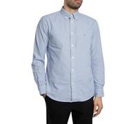 Tommy Hilfiger Chemise Homme Flex Poplin Classic Regular Fit, Multicolore (Wedge Blue/Optic White), XL