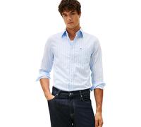 Tommy Hilfiger Chemise Homme Flex Poplin Ground Stripe Regular Fit, Bleu (Sweet Blue/Stripe), XXL
